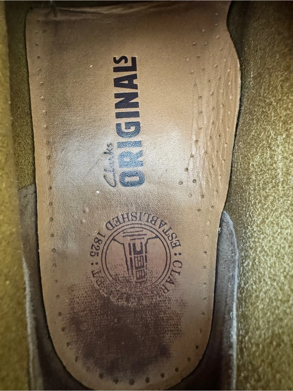 Clarks Originals Wallabee Boots Men’s 12M Tan Suede Crepe Sole Vintage 2014